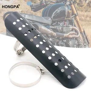 HONGPA Motorcycle Heat Shield Exhaust Muffler Pipe Insulation Cover for Harley cruiser Motorcycle Exhaust System