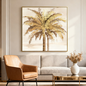 Giá Rẻ Bắc Âu HD Hình Ảnh Vải Sơn Vàng Cây Cọ Áp phích In Tường Nghệ Thuật Cho Phòng Khách Trang Trí Nội Thất - Product Image 2