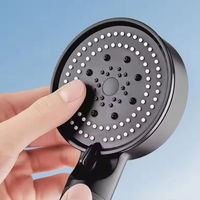 Pommeau de Douche Portable Blanc en ABS à 3 Modes avec Finition Chromée Économe en Eau pour Salle de Bain d'Hôtel (Vente en Gros)
