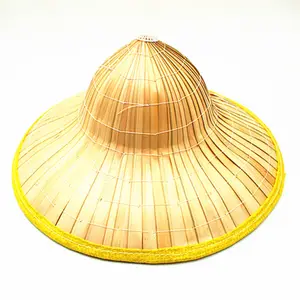厂家促销便宜帽子大帽檐丛林猎帽防晒防雨茶采竹起首越南帽子
