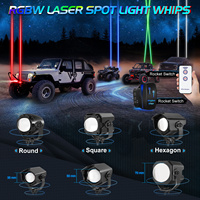 12V RGBW Laser LED Fouets 4x4 Offroad Sans Fil Télécommande Led Pod Lumière Câblage Kit pour Autres Accessoires de Lumière de Voiture