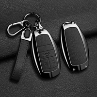 NOUVEAU Étui de protection en alliage de zinc et cuir pour clé de voiture Bentley Bentayga 2AHMV-YK1, accessoires porte-clés sans clé