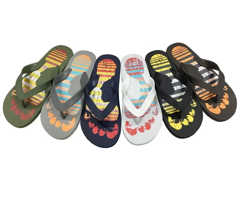 Factory wholesale custom logo mens 5 plugs sandals men flip-flops slippers