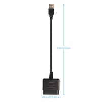 Câble adaptateur de manette de jeu filaire USB convertisseur de manette pour PS2 vers contrôleur de récepteur de jeu PC PS3
