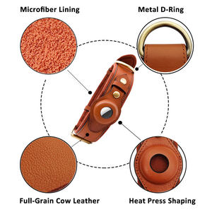 Venta al por mayor de cuero genuino ajustable Pet Air Tag Dog <span class=keywords><strong>Collar</strong></span> airtag mascota <span class=keywords><strong>collar</strong></span> de perro con airtag - Product Image 3