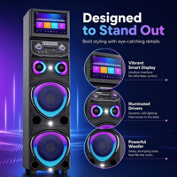H2210 100W Nouveau haut-parleur karaoké portable avec grand écran HD, Bluetooth puissant, WiFi, son HIFI, système audio tout-en-un