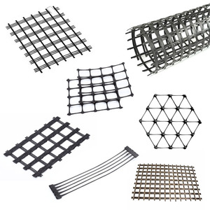 Kangshun Fiberglass Geogrid For Asphalt Reinforcement Roadbed Crack Prevention Net Self Adhesive 300mm X 300mm - Product Image 1