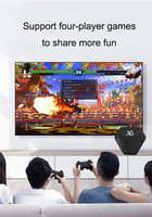 Stick de jeu rétro X6 64 Go avec sortie 4K et prise en charge de deux manettes 2.4G, compatible 4 joueurs et téléchargement de jeux pour la famille
