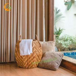 Cestas de Almacenamiento Plegables Multiusos Ecológicas de Jacinto de Agua para Ropa, Estantes, Tapas, Asas, Precio Económico, Vietnam - Product Image 4