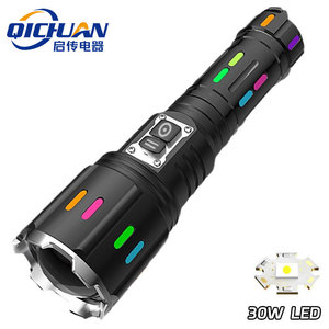 High Power Rechargeable <b>LED</b> <b>Flashlight</b> With Zoom And Waterproof Design For Outdoor Use - Product Image 3