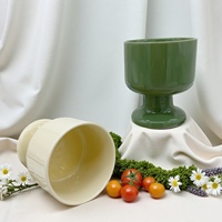 Bol à bougie en céramique de style nordique, irrégulier, blanc mat, avec forme florale, pour encens et diffuseur d'aromathérapie