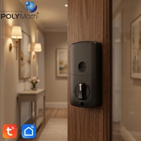 Kunci Pintu Elektronik Tuya APP WiFi Smart Deadbolt Tanpa Kunci dengan Sidik Jari dan Alexa untuk Rumah, Hotel, Pintu Kayu