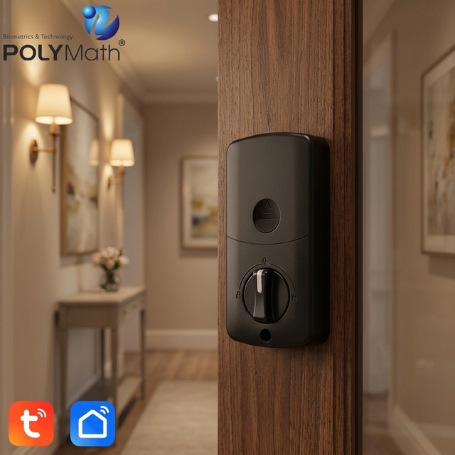 Tuya APP WiFi Smart Deadbolt Electronic Lock Keyless Entry Fingerprint Door Lock with Alexa for Home Hotel Wood Door