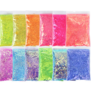 Pacote do saco Mixed Neon Colors Sequins Glitter Nail Hair Body Eye Face Chunky Glitter para Traje Maquiagem Party Performance - Product Image 1