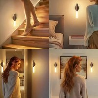 Lámparas de Pared Recargables, Lámparas de Pared Magnéticas, Luz Nocturna con Sensor de Movimiento, Iluminación de Pared para Dormitorio y Escaleras