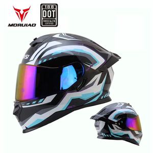 Casco Integrale per Moto Approvato DOT in Materiale ABS, Casco da Motocross con Fodera Traspirante per Lunghi Viaggi - Product Image 6