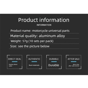 Panneaux de modification pour <span class=keywords><strong>moto</strong></span> et voiture, garde-boue avant et arrière, culasse d'allumage, support de plaque d'immatriculation, vis de joint 6MM - Product Image 5