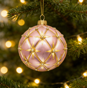 Adorno Navideño de Cristal con Diseño de Estrella a Rayas, Decoración para Árbol Soplada a Mano, Color Personalizado, Fábrica con Certificación BSCI, OEM, ODM - Product Image 6
