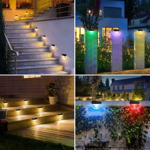 Luces Solares para Cercas Exteriores, 10 Colores Cambiables, LED 5050, Lámpara Impermeable para Escaleras, Luz Solar para Terraza, Patio y Camino - Product Image 6