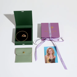 Square Flip Jewelry <b>Ring</b> Gift <b>Box</b> Satin Ribbon Bow Tie Closure Velvet Lined Inner Custom Logo Printed Luxury Elegant case - Product Image 3
