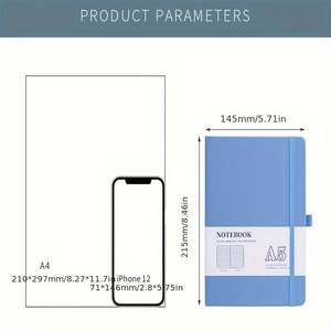 Cahiers en similicuir A5 <span class=keywords><strong>extra</strong></span> épais au design minimaliste vintage pour réunions d'affaires - Product Image 2