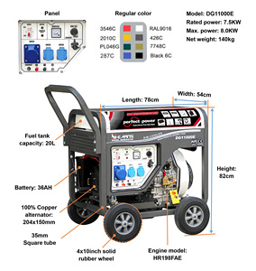 Générateur <span class=keywords><strong>diesel</strong></span> 8kw 10kva DG11000E3 refroidi par air Moteur 198 7.5 <span class=keywords><strong>Kva</strong></span> Générateur - Product Image 2