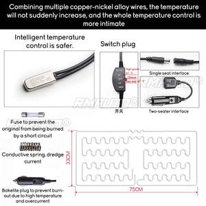 Coussin chauffant pour siège de voiture 12V, housse de siège universelle pour voiture, coussin chauffant électrique pour siège de voiture, tapis chauffant pour l'hiver, couleur café/noir/gris - Product Image 6