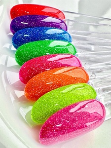 Bộ sơn móng tay DANNY COLL Fluorescence Sparkly Shine 8 màu, bộ sơn gel phản quang neon - Product Image 2
