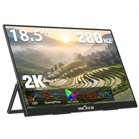 Écran secondaire pour ordinateur portable 18,5 pouces, moniteur portable 2K QHD, format 16:10, sortie Type-C HDMI, écran externe pour PC et téléphone