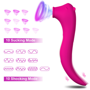 Delfín transfronterizo, doble cabeza, orgasmo rápido, palo de masaje de succión, vibrador de cola de vibración fuerte, palo AV, masturbador femenino - Product Image 4