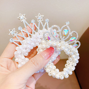 Couronne populaire pour enfants, anneau de cheveux élégant en perles, pour petite fille, n'abîme pas les cheveux, tridimensionnel - Product Image 4