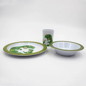 Juego de <span class=keywords><strong>Vajilla</strong></span> de Bambú Ecológico con Logotipo Personalizado, Platos Reutilizables, Tazón y Taza de <span class=keywords><strong>Melamina</strong></span> - Product Image 2