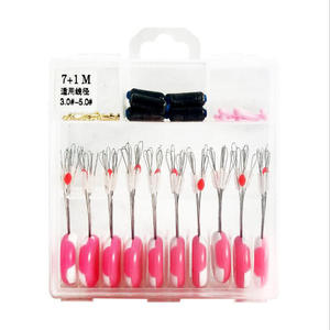 Kit de 10 piezas de silicona para pesca en agua dulce, accesorios de pesca con anillas en forma de ocho y caja de plomo. - Product Image 3