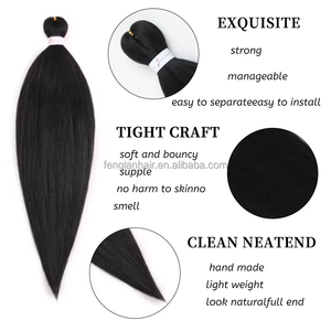 Cheveux synthétiques pré-étirés EZ Braid pour tresses afro, cheveux à tresser pré-étirés en gros, tresses en fibre haute température 4x - Product Image 3