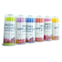 Applicateurs de micro-brosses cylindriques ultra-fins jetables pour usage dentaire