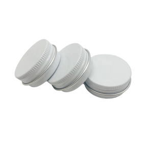 Vente en gros de bocaux en métal blanc de 15ml pour <span class=keywords><strong>baume</strong></span> à lèvres avec bouchon à vis, boîte en aluminium - Product Image 1