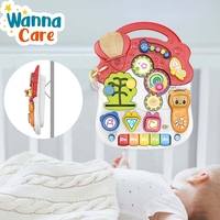 Vente en gros de jouets pour bébés marchette à pousser table d'apprentissage éducatif précoce poussette musicale pour tout-petits avec roues et siège pour bébés