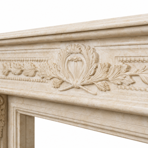 Customized Marble <b>Fireplace</b> Modern Hand Carved Luxury Classic Cream Beige Marble <b>Fireplace</b> Mantel Marble <b>Fireplace</b> Surround - Product Image 4