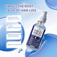 Spray de croissance capillaire à la biotine et aux peptides de cuivre bleu GHK-Cu AHK-Cu, traitement anti-chute de cheveux, traitement du cuir chevelu, repousse des cheveux, fabricant OEM