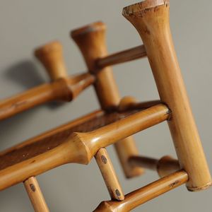 Double-layer lacquered bamboo <b>teacup</b> rack, handcrafted bamboo Zen-inspired tea ceremony accessory, tea set storage and display - Product Image 4