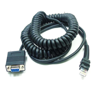 Cable Espiral para Escáner de Código de Barras RS232 RJ45 de 2M 5M 12V para Escáneres de Código de Barras Zebra DS3608/DS3678/LI3608/LI3678