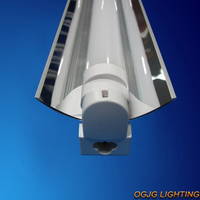 Tube LED linéaire en aluminium de 2 pi et 4 pi avec réflecteur, CRI élevé 83, dimmable