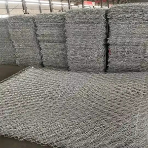 Корзина-габион из стали с ПВХ-покрытием, оцинкованная горячим способом, из сварной сетки с шестиугольными отверстиями для защиты от наводнений - Product Image 2