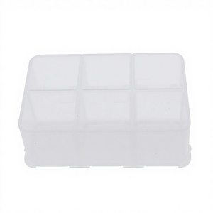 Boîte de rangement cosmétique transparente, écologique, lavable, avec 6 compartiments, personnalisable, rectangulaire, en plastique PP/PE/PS - Product Image 6