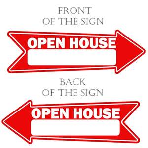 Open House Arrow Yard Sign à vendre par le propriétaire Agent immobilier Yard Sign Arrows Yard Sign Roc Xie - Product Image 3
