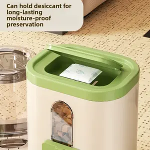 새로운 디자인 자동 친환경 플라스틱 고양이 사료 물통 세트 중력 자동 급식기 실내 소형/중형 고양이용 - Product Image 4