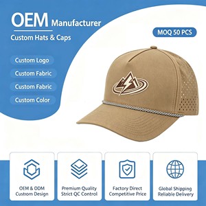 Wholesale Blank Custom 6 Panel Laser Cut Hole Flat Bill Water Resistant <b>Hats</b> Cap Pvc Rubber Patch Logo <b>Waterproof</b> Snapback <b>Hat</b> - Product Image 1