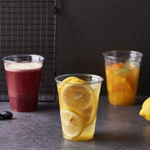 8온스, 9온스, 12온스, 16온스, 20온스 맞춤형 버블티 테이크아웃 컵, 프린트된 스무디, 아이스 커피용 플라스틱 PET/<span class=keywords><strong>PP</strong></span> 컵 (평평한 뚜껑 포함) - Product Image 2