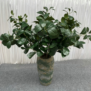 Yiyi Flowers - Hojas de Jaca Simuladas de 1M, Verdes, de Goma Suave, Decoración de Interiores para el Hogar - Product Image 3