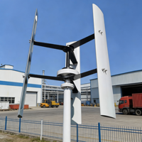 Éolienne à axe vertical (VAWT) 800W 12V/24V/48V, générateur éolien domestique à 3 pales avec contrôleur de charge MPPT pour usage domestique